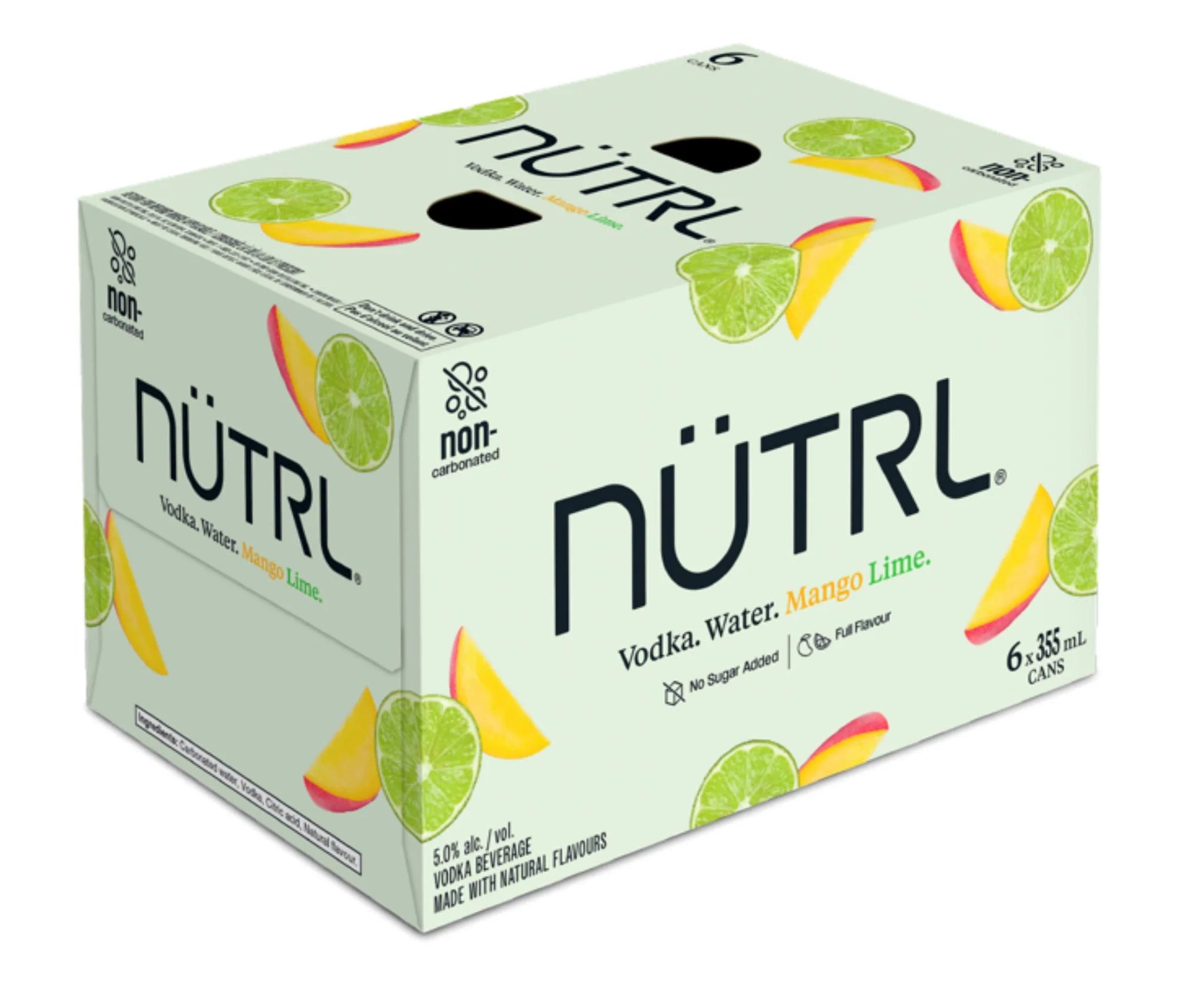 NUTRL VODKA WATER MANGO LIME 6PK