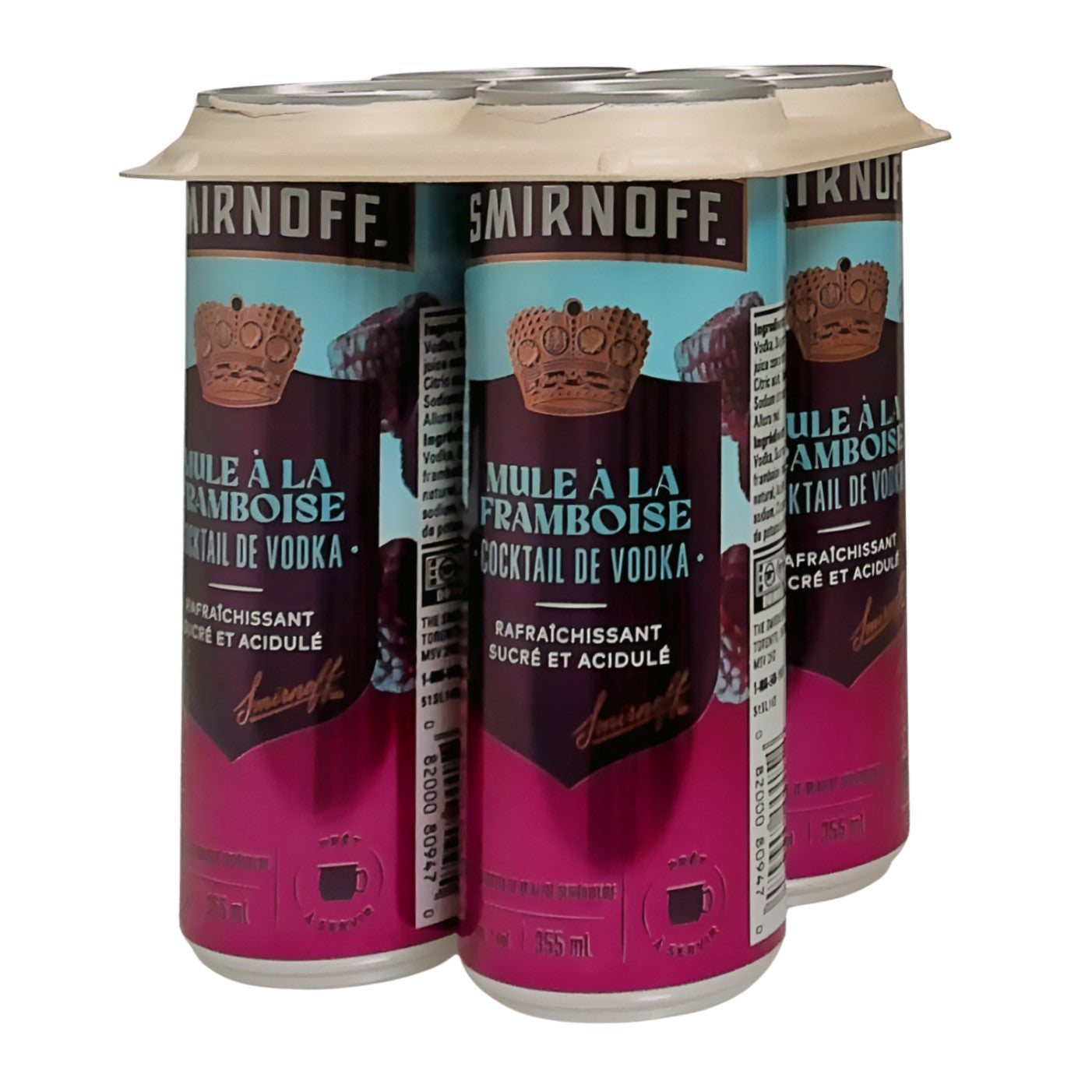 SMIRNOFF RASPBERRY MULE VODKA COCKTAIL 4PK