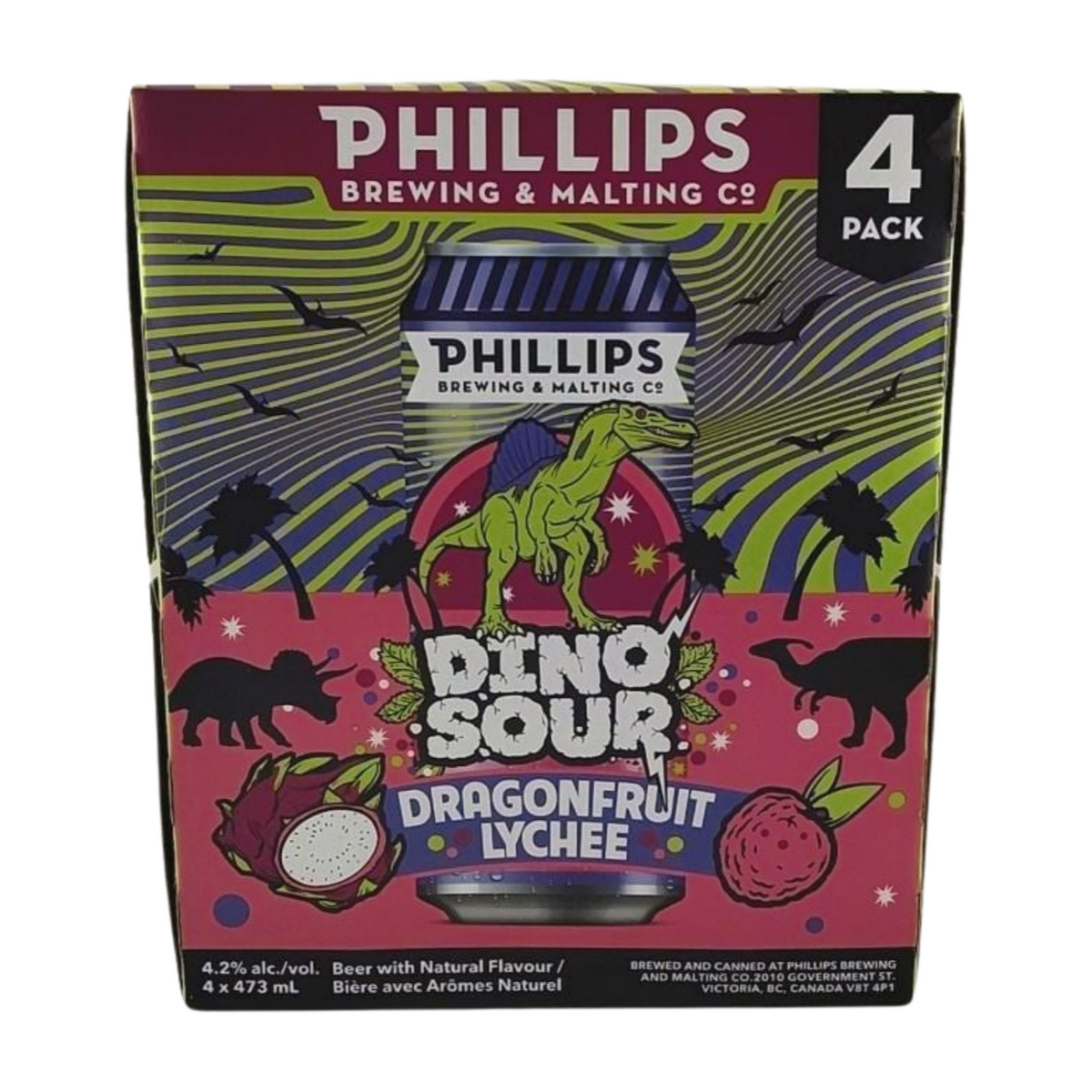 PHILLIPS DINOSOUR DRAGONFRUIT LYCHEE 4PK