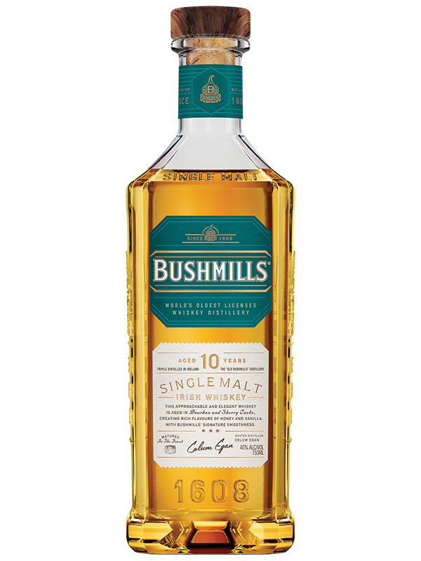 BUSHMILLS SINGLE MALT WHISKEY - 10YR