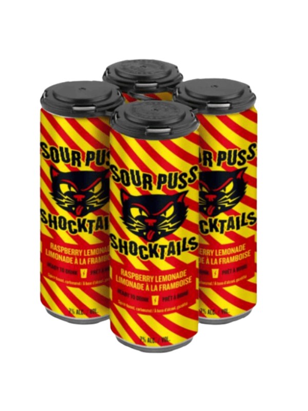 SOUR PUSS SHOCKTAILS RASP LEMONADE 4PK