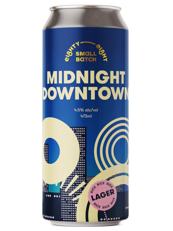 88- MIDNIGHT DOWNTOWN RICE LAGER 4PK
