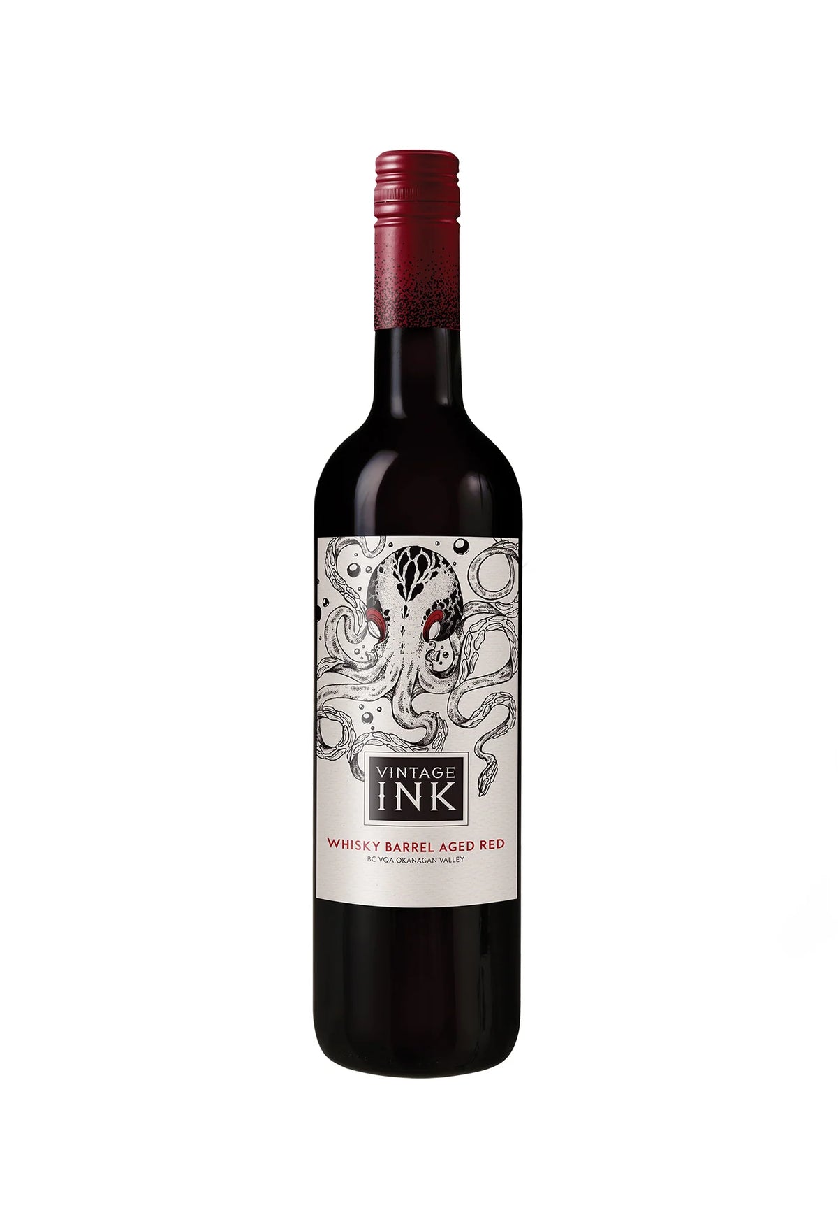 Vintage Ink Whiskey Barrel Red