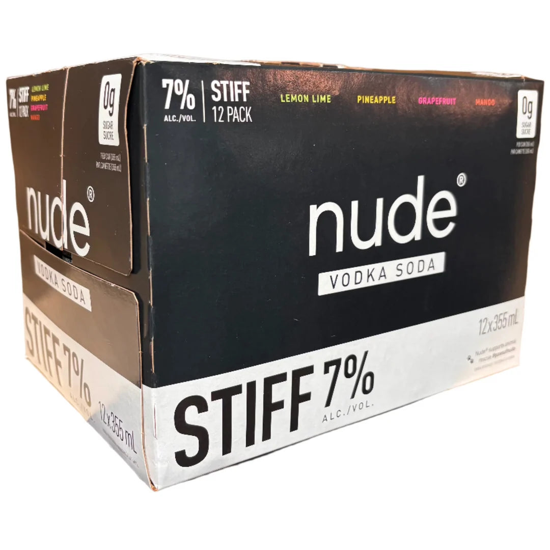 NUDE VODKA SODA STIFF 7% MIXER 12PK