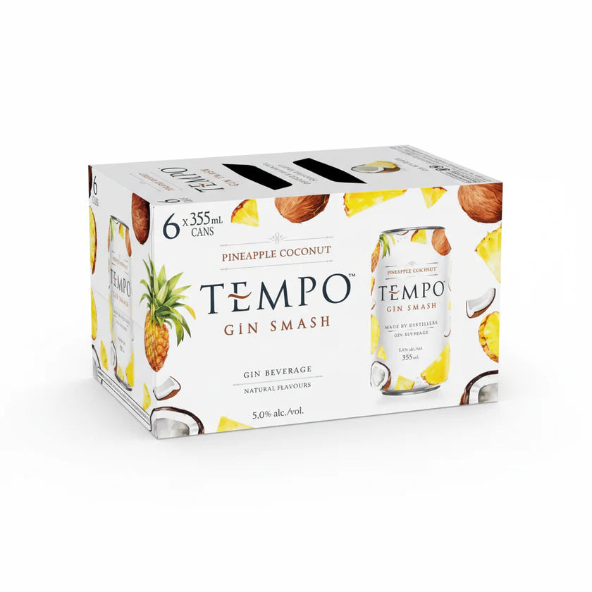 TEMPO GIN SMASH PINEAPPLE COCONUT 6PK