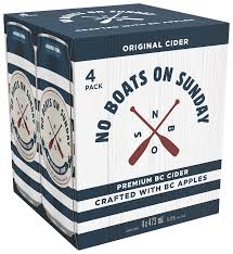 NO BOATS ON SUNDAY 100% BC CIDER 4PK