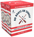NO BOATS ON SUNDAY WILD STRAWBERRY CIDER 4PK