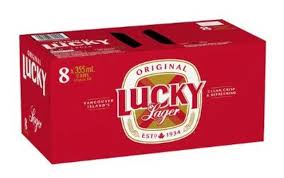 LUCKY LAGER  355ML 8UC CAN