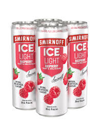 SMIRNOFF ICE LIGHT RASPBERRY & SODA 4PK